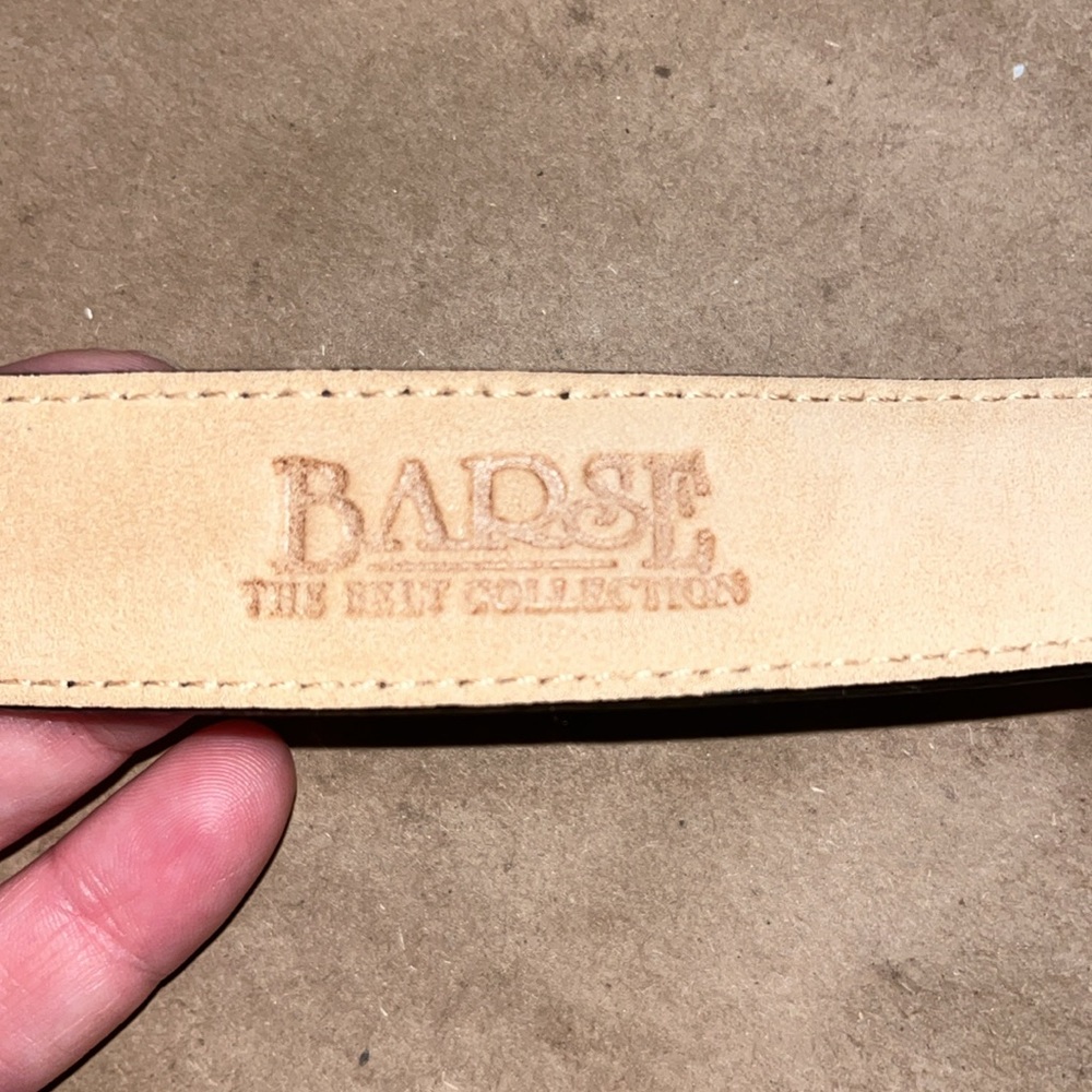 Barse • Mobile Black/Brown Croc Genuine Italian Leather Belt • Size Small - Picture 8 of 11